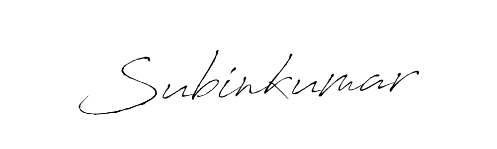 Make a beautiful signature design for name Subinkumar. With this signature (Antro_Vectra) style, you can create a handwritten signature for free. Subinkumar signature style 6 images and pictures png