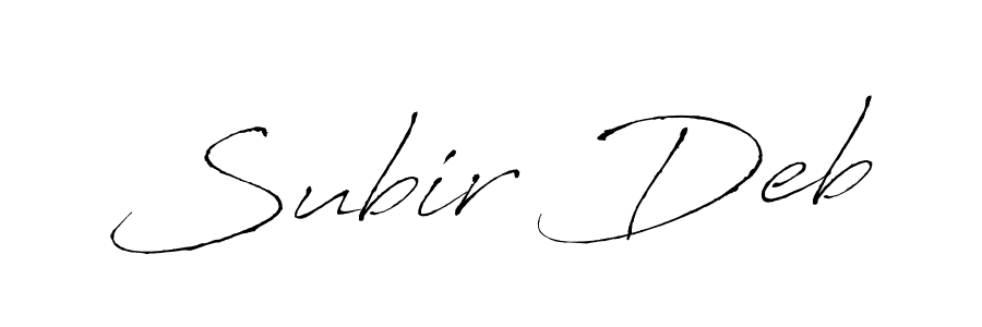 How to make Subir Deb signature? Antro_Vectra is a professional autograph style. Create handwritten signature for Subir Deb name. Subir Deb signature style 6 images and pictures png