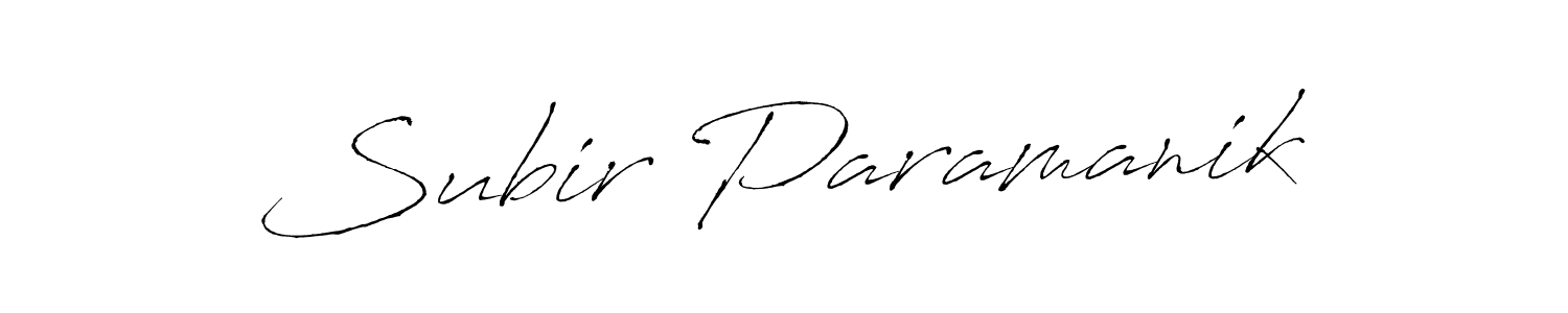 Make a beautiful signature design for name Subir Paramanik. With this signature (Antro_Vectra) style, you can create a handwritten signature for free. Subir Paramanik signature style 6 images and pictures png