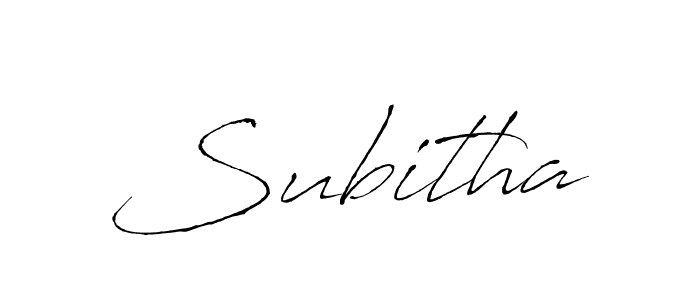 Make a beautiful signature design for name Subitha. With this signature (Antro_Vectra) style, you can create a handwritten signature for free. Subitha signature style 6 images and pictures png