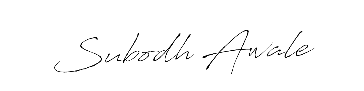 Make a beautiful signature design for name Subodh Awale. With this signature (Antro_Vectra) style, you can create a handwritten signature for free. Subodh Awale signature style 6 images and pictures png