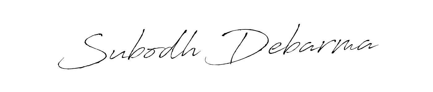 How to make Subodh Debarma name signature. Use Antro_Vectra style for creating short signs online. This is the latest handwritten sign. Subodh Debarma signature style 6 images and pictures png