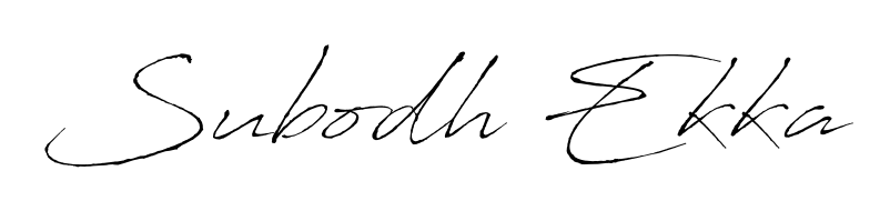 The Antro_Vectra font transforms the name Subodh Ekka into an executive sign with sharp precision and distinguished character. Subodh Ekka signature style 6 images and pictures png