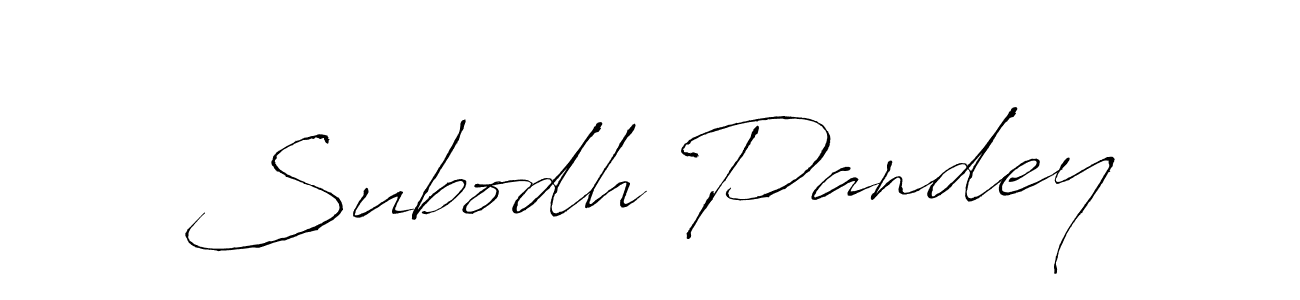 How to make Subodh Pandey signature? Antro_Vectra is a professional autograph style. Create handwritten signature for Subodh Pandey name. Subodh Pandey signature style 6 images and pictures png