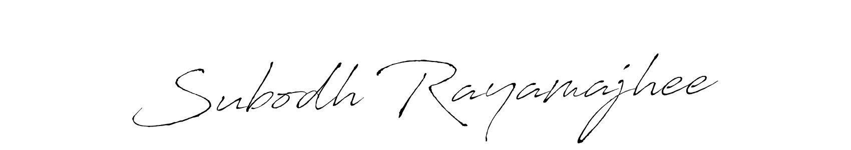 Design your own signature with our free online signature maker. With this signature software, you can create a handwritten (Antro_Vectra) signature for name Subodh Rayamajhee. Subodh Rayamajhee signature style 6 images and pictures png