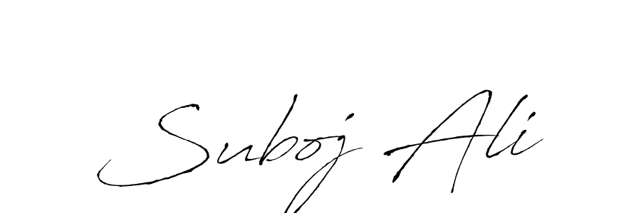 Design your own signature with our free online signature maker. With this signature software, you can create a handwritten (Antro_Vectra) signature for name Suboj Ali. Suboj Ali signature style 6 images and pictures png