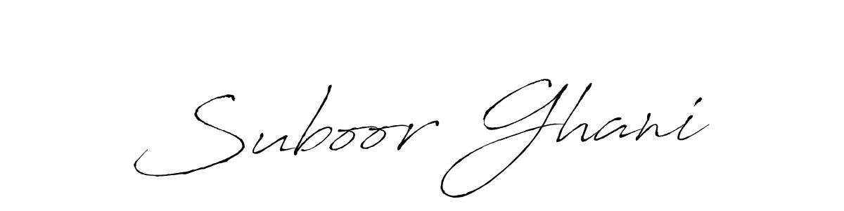 Similarly Antro_Vectra is the best handwritten signature design. Signature creator online .You can use it as an online autograph creator for name Suboor Ghani. Suboor Ghani signature style 6 images and pictures png