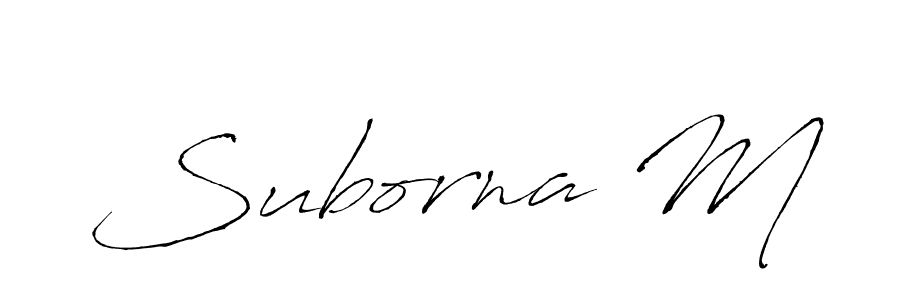 You should practise on your own different ways (Antro_Vectra) to write your name (Suborna M) in signature. don't let someone else do it for you. Suborna M signature style 6 images and pictures png