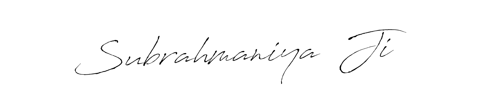 Make a beautiful signature design for name Subrahmaniya  Ji. With this signature (Antro_Vectra) style, you can create a handwritten signature for free. Subrahmaniya  Ji signature style 6 images and pictures png