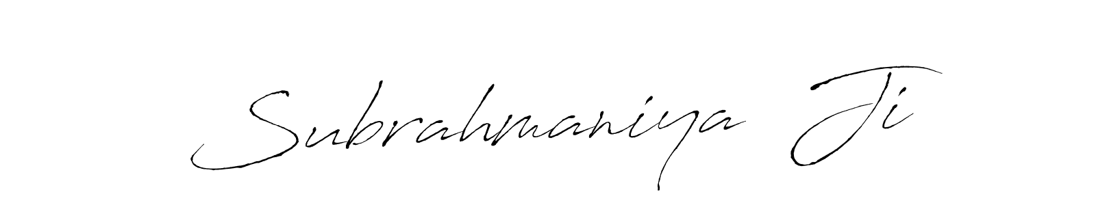 Make a beautiful signature design for name Subrahmaniya  Ji. With this signature (Antro_Vectra) style, you can create a handwritten signature for free. Subrahmaniya  Ji signature style 6 images and pictures png