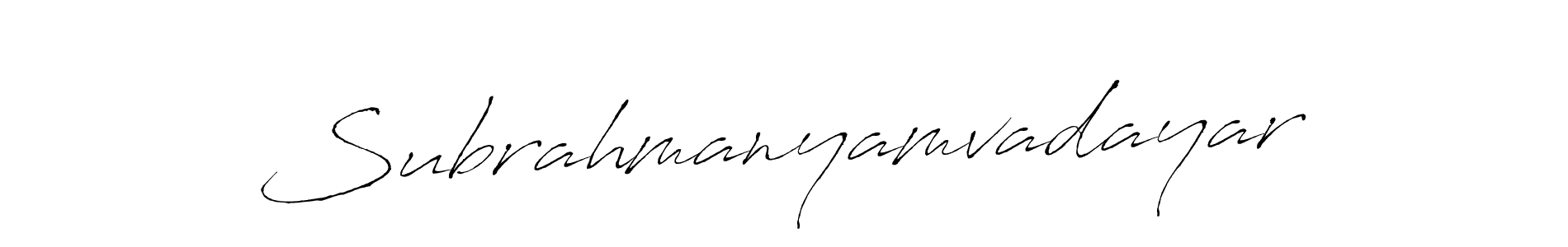Make a beautiful signature design for name Subrahmanyamvadayar. With this signature (Antro_Vectra) style, you can create a handwritten signature for free. Subrahmanyamvadayar signature style 6 images and pictures png
