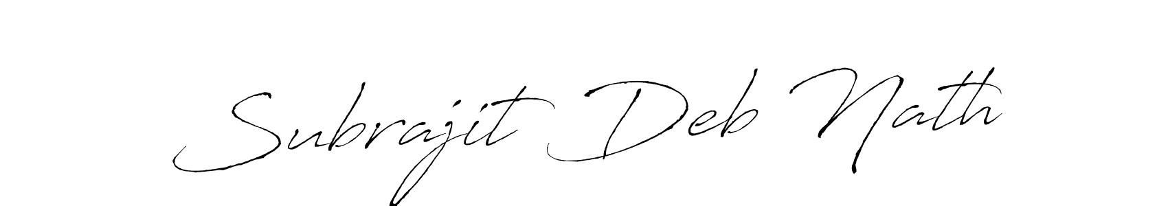 You should practise on your own different ways (Antro_Vectra) to write your name (Subrajit Deb Nath) in signature. don't let someone else do it for you. Subrajit Deb Nath signature style 6 images and pictures png