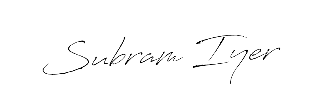 Also You can easily find your signature by using the search form. We will create Subram Iyer name handwritten signature images for you free of cost using Antro_Vectra sign style. Subram Iyer signature style 6 images and pictures png