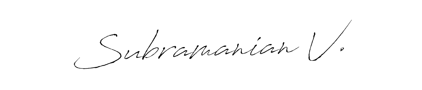 How to make Subramanian V. signature? Antro_Vectra is a professional autograph style. Create handwritten signature for Subramanian V. name. Subramanian V. signature style 6 images and pictures png