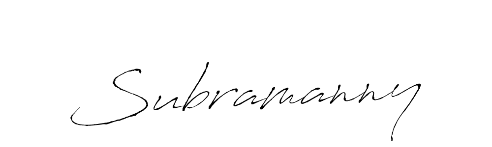 Make a beautiful signature design for name Subramanny. With this signature (Antro_Vectra) style, you can create a handwritten signature for free. Subramanny signature style 6 images and pictures png