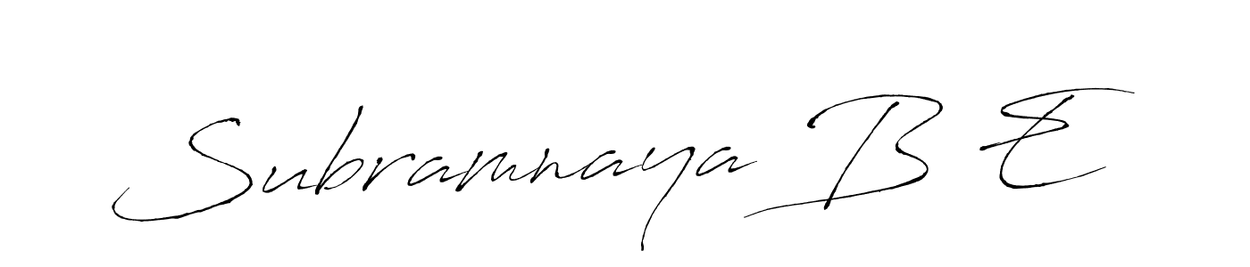 Similarly Antro_Vectra is the best handwritten signature design. Signature creator online .You can use it as an online autograph creator for name Subramnaya B E. Subramnaya B E signature style 6 images and pictures png