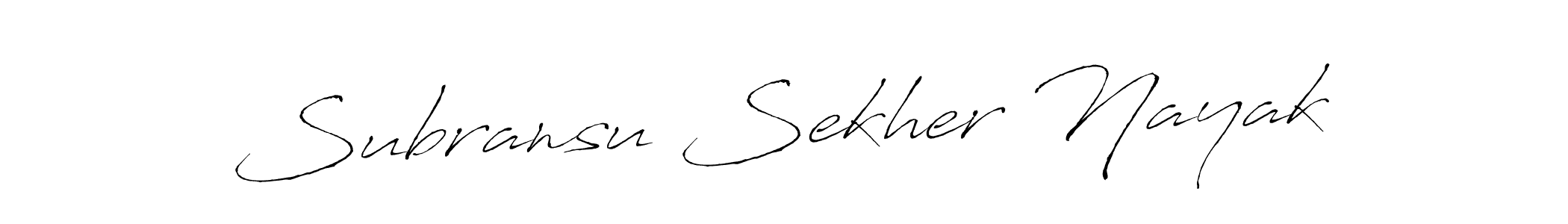How to make Subransu Sekher Nayak name signature. Use Antro_Vectra style for creating short signs online. This is the latest handwritten sign. Subransu Sekher Nayak signature style 6 images and pictures png