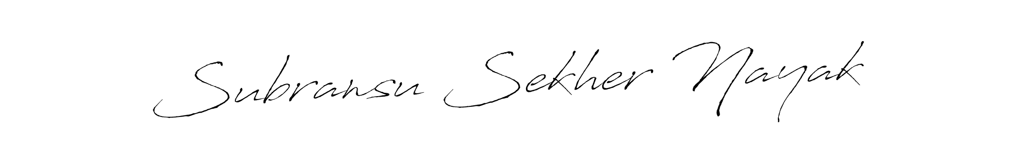 Also You can easily find your signature by using the search form. We will create Subransu Sekher Nayak name handwritten signature images for you free of cost using Antro_Vectra sign style. Subransu Sekher Nayak signature style 6 images and pictures png