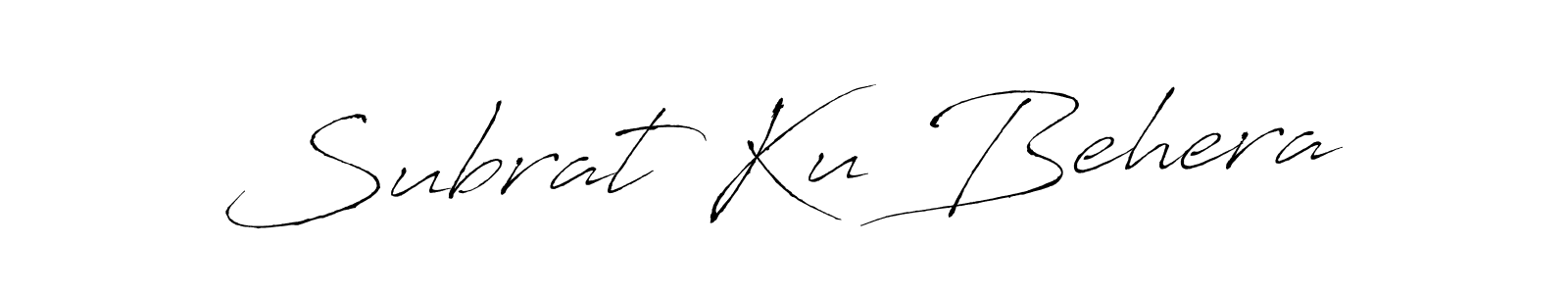 How to make Subrat Ku Behera name signature. Use Antro_Vectra style for creating short signs online. This is the latest handwritten sign. Subrat Ku Behera signature style 6 images and pictures png