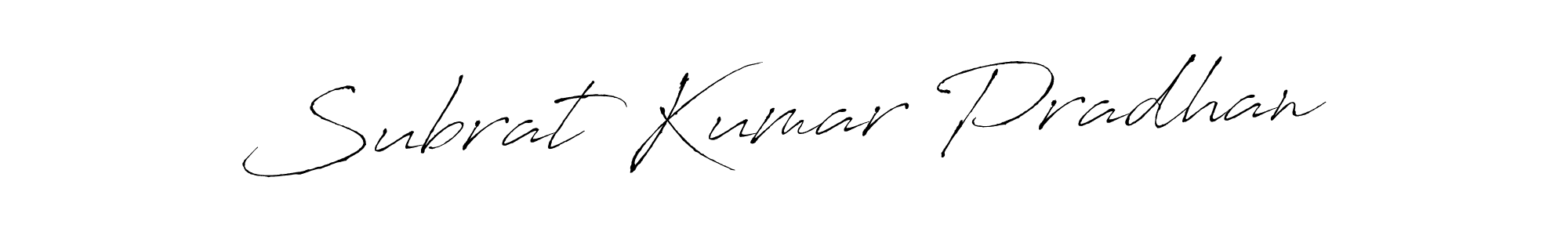 Design your own signature with our free online signature maker. With this signature software, you can create a handwritten (Antro_Vectra) signature for name Subrat Kumar Pradhan. Subrat Kumar Pradhan signature style 6 images and pictures png