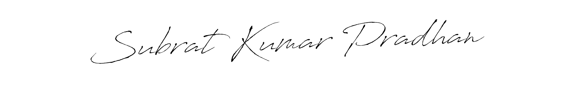 Make a beautiful signature design for name Subrat Kumar Pradhan. With this signature (Antro_Vectra) style, you can create a handwritten signature for free. Subrat Kumar Pradhan signature style 6 images and pictures png