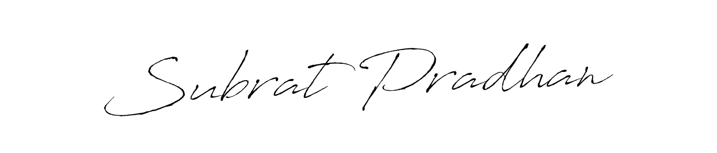 How to make Subrat Pradhan signature? Antro_Vectra is a professional autograph style. Create handwritten signature for Subrat Pradhan name. Subrat Pradhan signature style 6 images and pictures png