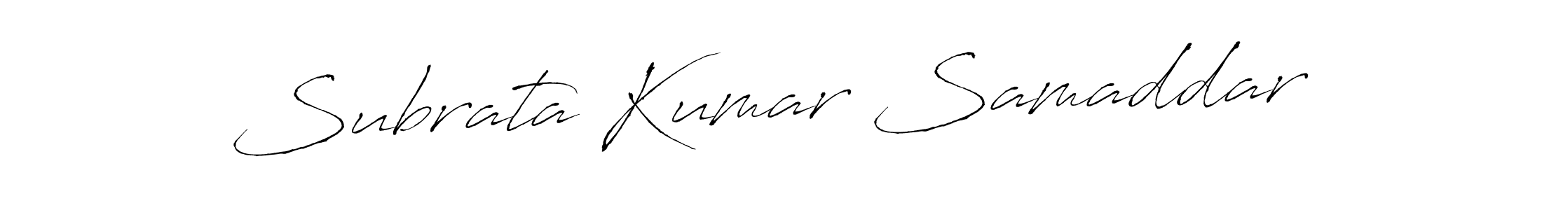 The best way (Antro_Vectra) to make a short signature is to pick only two or three words in your name. The name Subrata Kumar Samaddar include a total of six letters. For converting this name. Subrata Kumar Samaddar signature style 6 images and pictures png