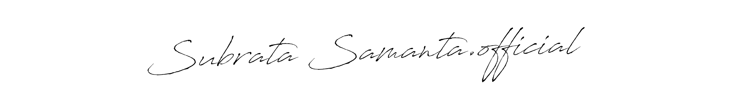 Design your own signature with our free online signature maker. With this signature software, you can create a handwritten (Antro_Vectra) signature for name Subrata Samanta.official. Subrata Samanta.official signature style 6 images and pictures png