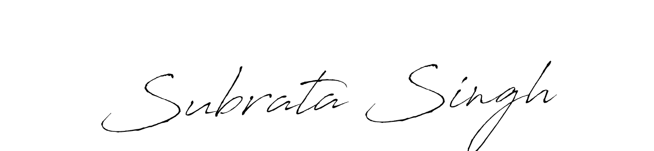 Design your own signature with our free online signature maker. With this signature software, you can create a handwritten (Antro_Vectra) signature for name Subrata Singh. Subrata Singh signature style 6 images and pictures png