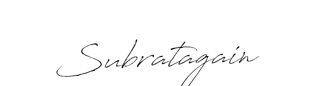 Design your own signature with our free online signature maker. With this signature software, you can create a handwritten (Antro_Vectra) signature for name Subratagain. Subratagain signature style 6 images and pictures png