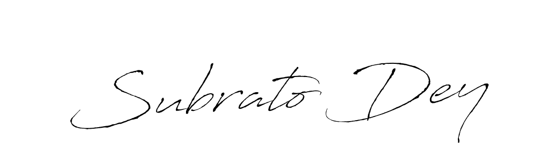 How to make Subrato Dey signature? Antro_Vectra is a professional autograph style. Create handwritten signature for Subrato Dey name. Subrato Dey signature style 6 images and pictures png