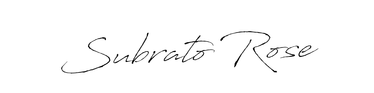 How to make Subrato Rose name signature. Use Antro_Vectra style for creating short signs online. This is the latest handwritten sign. Subrato Rose signature style 6 images and pictures png