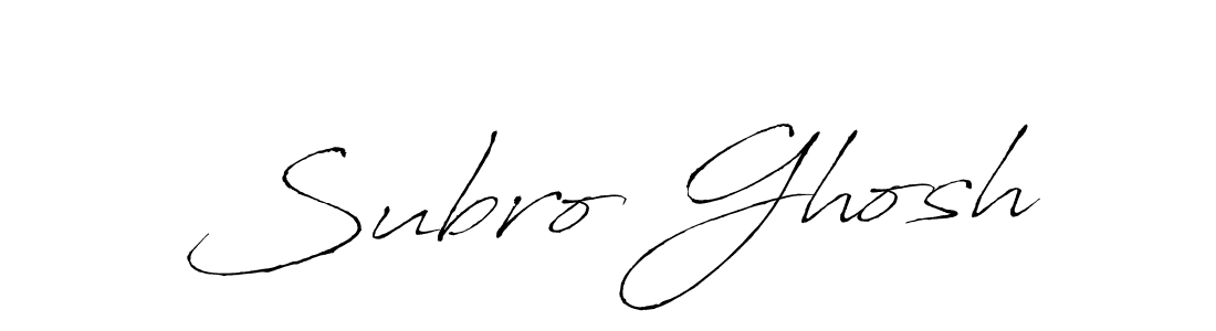 Create a beautiful signature design for name Subro Ghosh. With this signature (Antro_Vectra) fonts, you can make a handwritten signature for free. Subro Ghosh signature style 6 images and pictures png