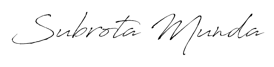 A modern signature idea for name Subrota Munda using Antro_Vectra font. Clean strokes and elegant curves make it stand out instantly. Subrota Munda signature style 6 images and pictures png