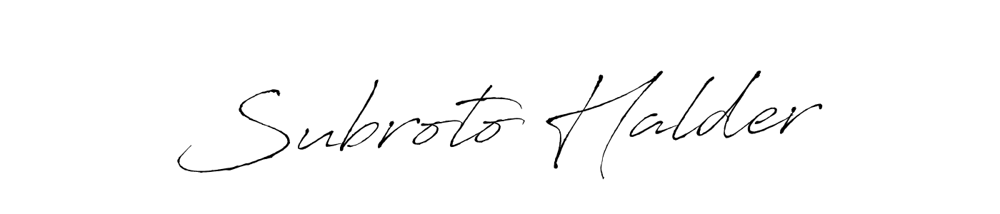 Subroto Halder stylish signature style. Best Handwritten Sign (Antro_Vectra) for my name. Handwritten Signature Collection Ideas for my name Subroto Halder. Subroto Halder signature style 6 images and pictures png