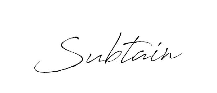 Make a beautiful signature design for name Subtain. With this signature (Antro_Vectra) style, you can create a handwritten signature for free. Subtain signature style 6 images and pictures png