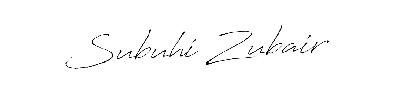 How to make Subuhi Zubair signature? Antro_Vectra is a professional autograph style. Create handwritten signature for Subuhi Zubair name. Subuhi Zubair signature style 6 images and pictures png