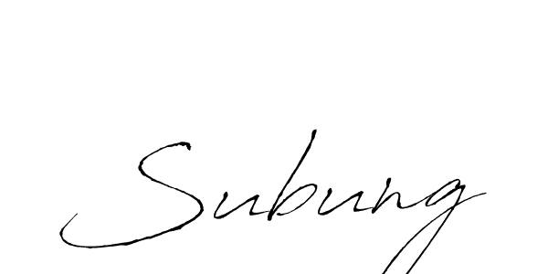 Create a beautiful signature design for name Subung. With this signature (Antro_Vectra) fonts, you can make a handwritten signature for free. Subung signature style 6 images and pictures png