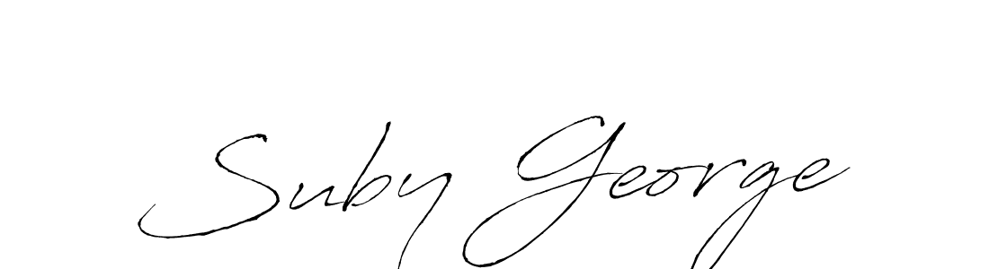 You should practise on your own different ways (Antro_Vectra) to write your name (Suby George) in signature. don't let someone else do it for you. Suby George signature style 6 images and pictures png