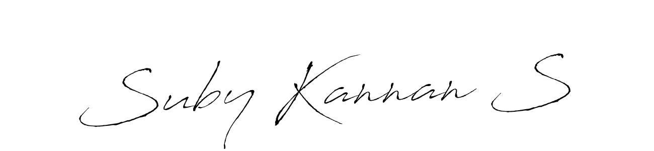 Similarly Antro_Vectra is the best handwritten signature design. Signature creator online .You can use it as an online autograph creator for name Suby Kannan S. Suby Kannan S signature style 6 images and pictures png