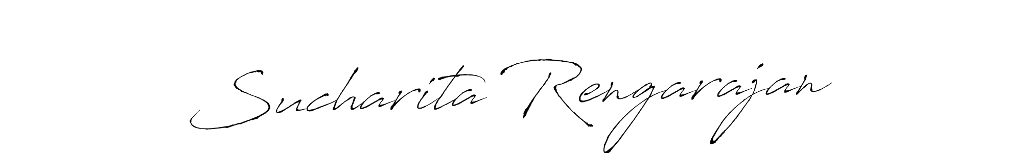 How to make Sucharita Rengarajan name signature. Use Antro_Vectra style for creating short signs online. This is the latest handwritten sign. Sucharita Rengarajan signature style 6 images and pictures png