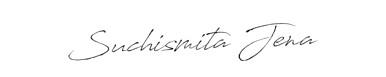 You should practise on your own different ways (Antro_Vectra) to write your name (Suchismita Jena) in signature. don't let someone else do it for you. Suchismita Jena signature style 6 images and pictures png