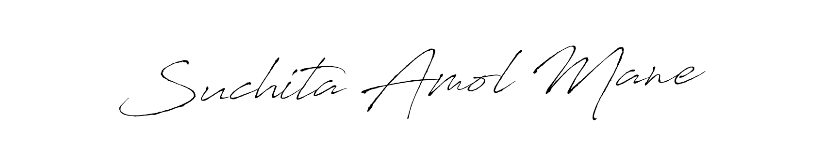 Make a beautiful signature design for name Suchita Amol Mane. With this signature (Antro_Vectra) style, you can create a handwritten signature for free. Suchita Amol Mane signature style 6 images and pictures png