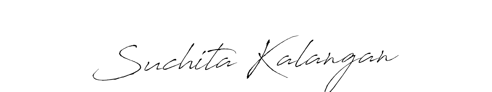 Antro_Vectra is a professional signature style that is perfect for those who want to add a touch of class to their signature. It is also a great choice for those who want to make their signature more unique. Get Suchita Kalangan name to fancy signature for free. Suchita Kalangan signature style 6 images and pictures png