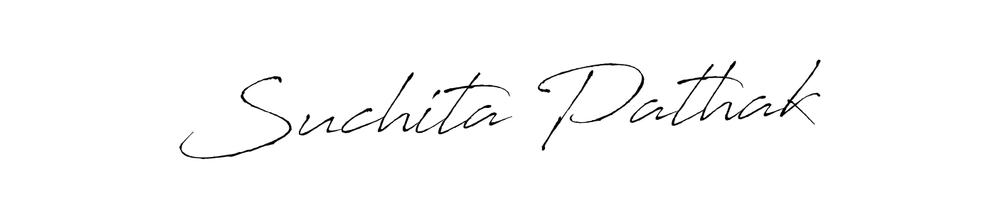 You should practise on your own different ways (Antro_Vectra) to write your name (Suchita Pathak) in signature. don't let someone else do it for you. Suchita Pathak signature style 6 images and pictures png