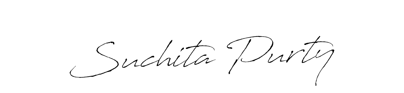 Design your own signature with our free online signature maker. With this signature software, you can create a handwritten (Antro_Vectra) signature for name Suchita Purty. Suchita Purty signature style 6 images and pictures png