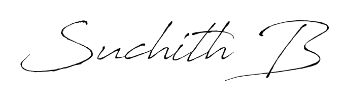 Try this chic Suchith B handwritten sign style. Using Antro_Vectra font elements, it gives your name a sleek, memorable identity. Suchith B signature style 6 images and pictures png