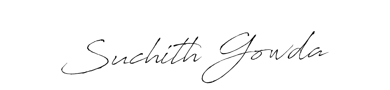 How to make Suchith Gowda signature? Antro_Vectra is a professional autograph style. Create handwritten signature for Suchith Gowda name. Suchith Gowda signature style 6 images and pictures png