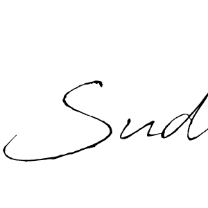 Create a beautiful signature design for name Sud. With this signature (Antro_Vectra) fonts, you can make a handwritten signature for free. Sud signature style 6 images and pictures png