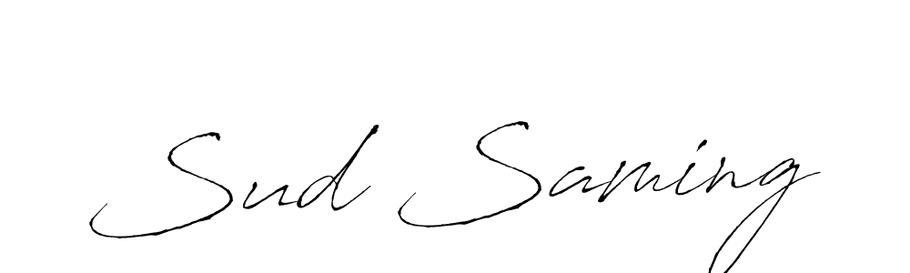 You should practise on your own different ways (Antro_Vectra) to write your name (Sud Saming) in signature. don't let someone else do it for you. Sud Saming signature style 6 images and pictures png